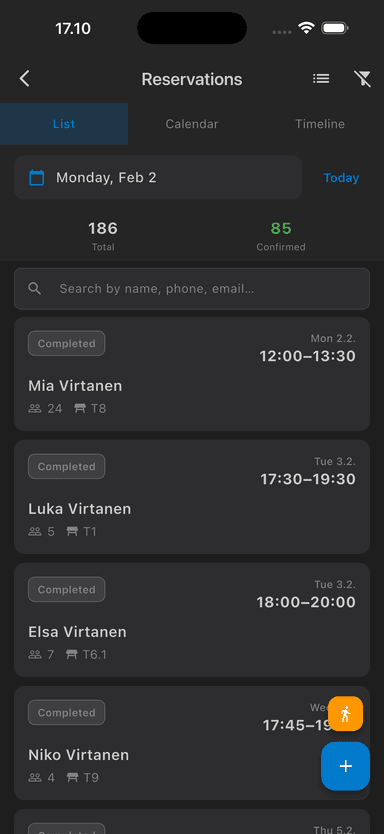 DinerOps Pro mobile — screen 3