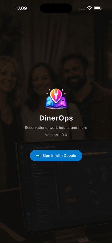 DinerOps Pro — reservations and dashboard