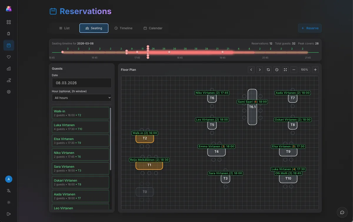 Interactive drag-and-drop floor plan